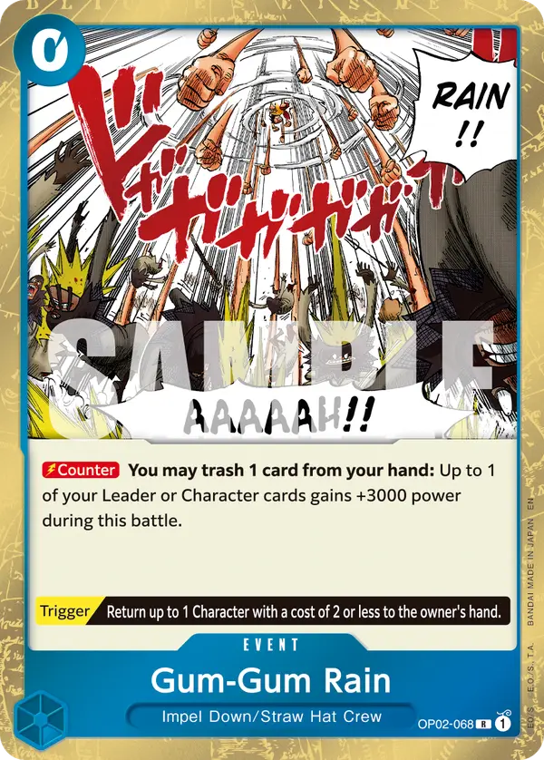 Gum-Gum Rain (Reprint), Premium Booster -The Best- Vol. 2 OP02-068