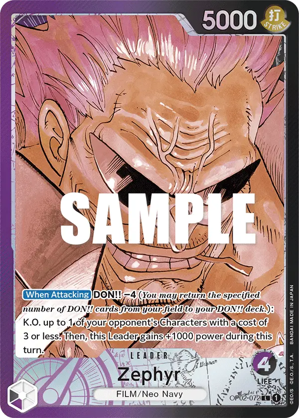 Zephyr (Alt Art), Paramount War OP02-072