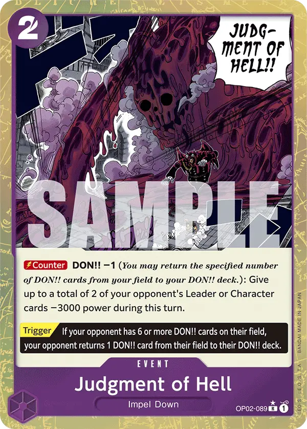 Judgment of Hell (Textured Foil), Premium Booster -The Best- OP02-089