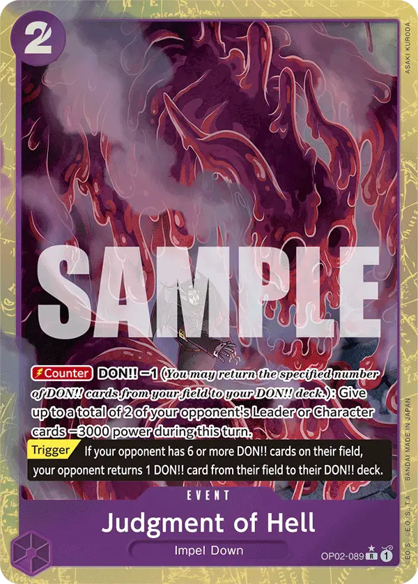 Judgment of Hell (Alt Art), Premium Booster -The Best- OP02-089