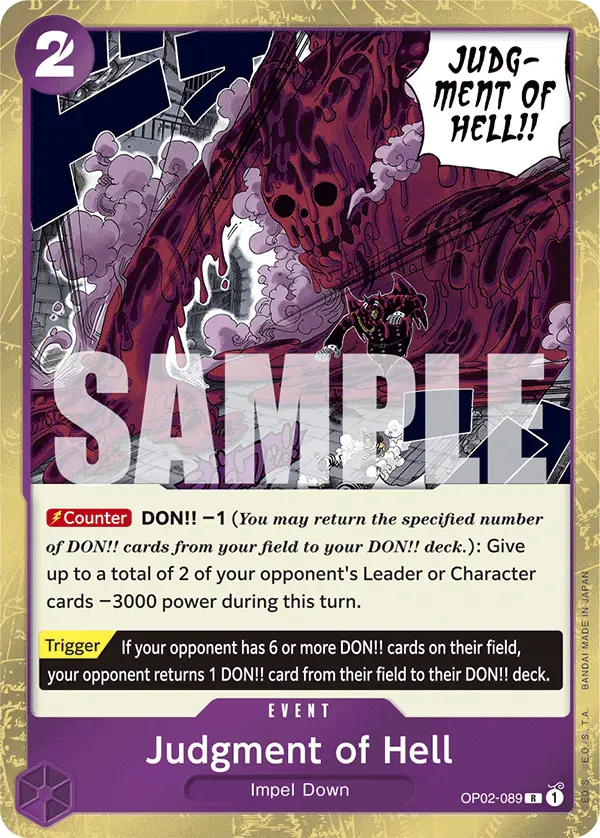 Judgment of Hell (Jolly Roger Foil), Premium Booster -The Best- OP02-089