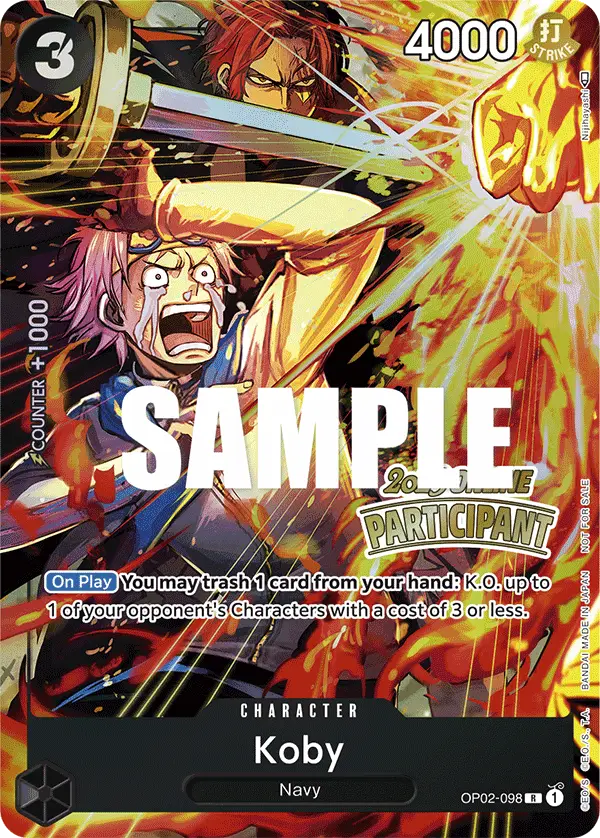 Koby (Offline Regional 2023 Finalist), One Piece Promotion Cards OP02-098