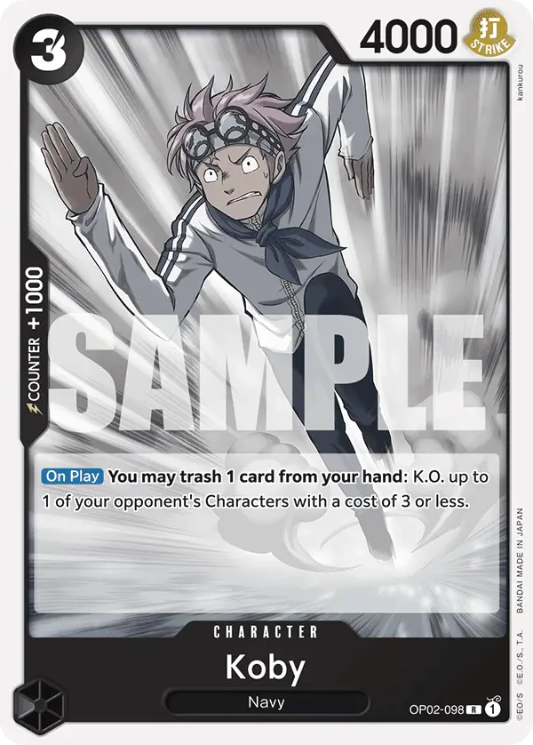 Koby, Starter Deck 19 BLACK Smoker OP02-098