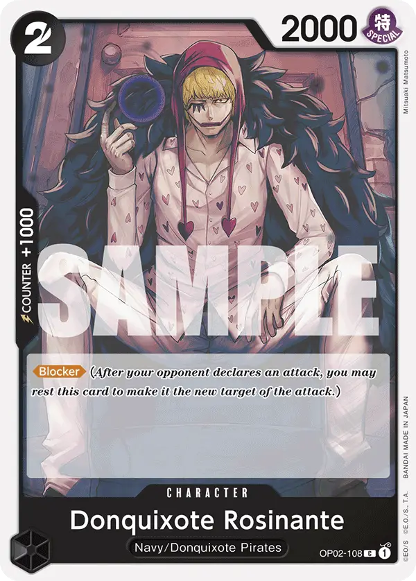 Donquixote Rosinante, Starter Deck 19 BLACK Smoker OP02-108