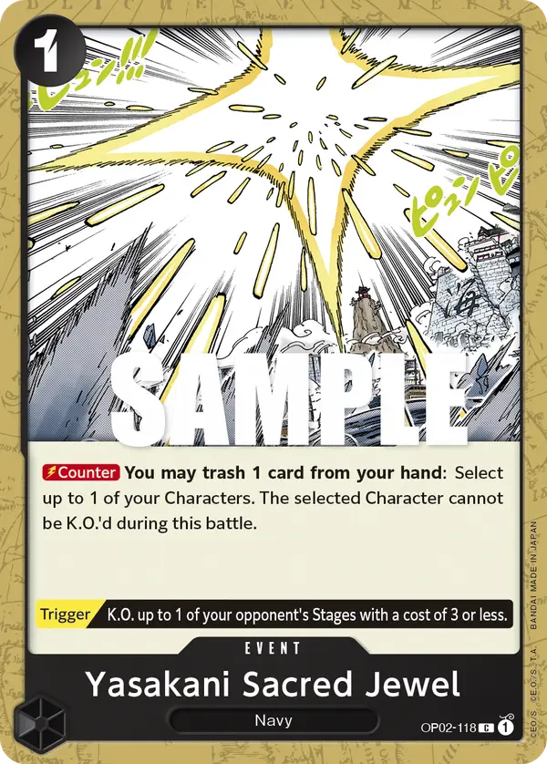 Yasakani Sacred Jewel, Paramount War OP02-118