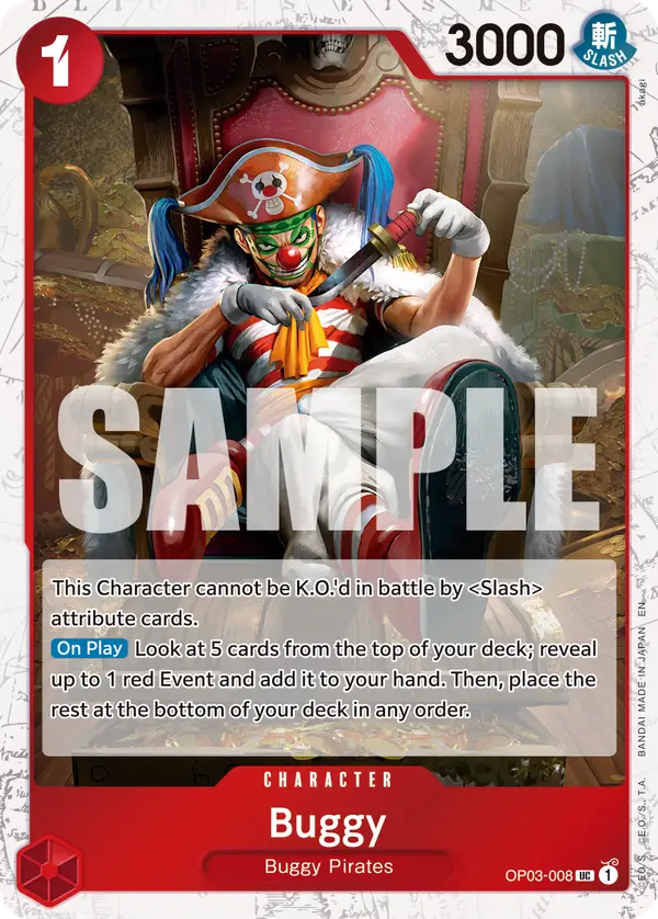 Buggy (Pirate Foil), Premium Booster -The Best- Vol. 2 OP03-008