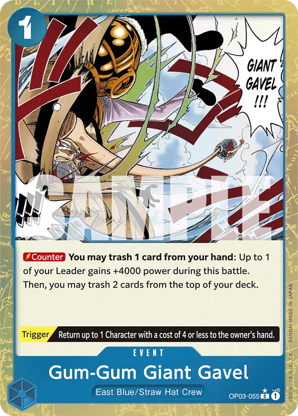 Gum-Gum Giant Gavel (Textured Foil), Premium Booster -The Best- OP03-055