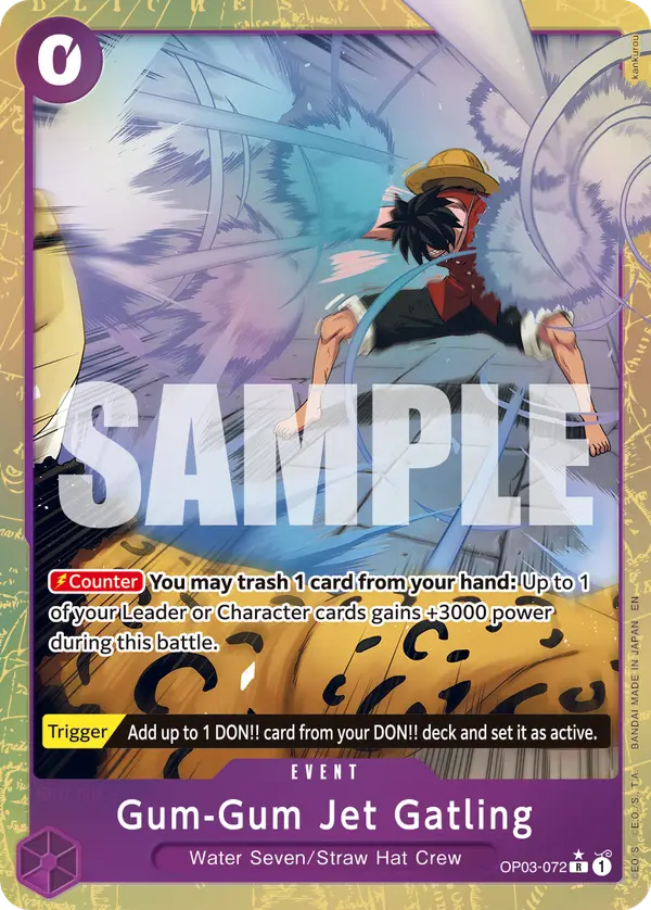 Gum-Gum Jet Gatling (Alt Art), Premium Booster -The Best- Vol. 2 OP03-072