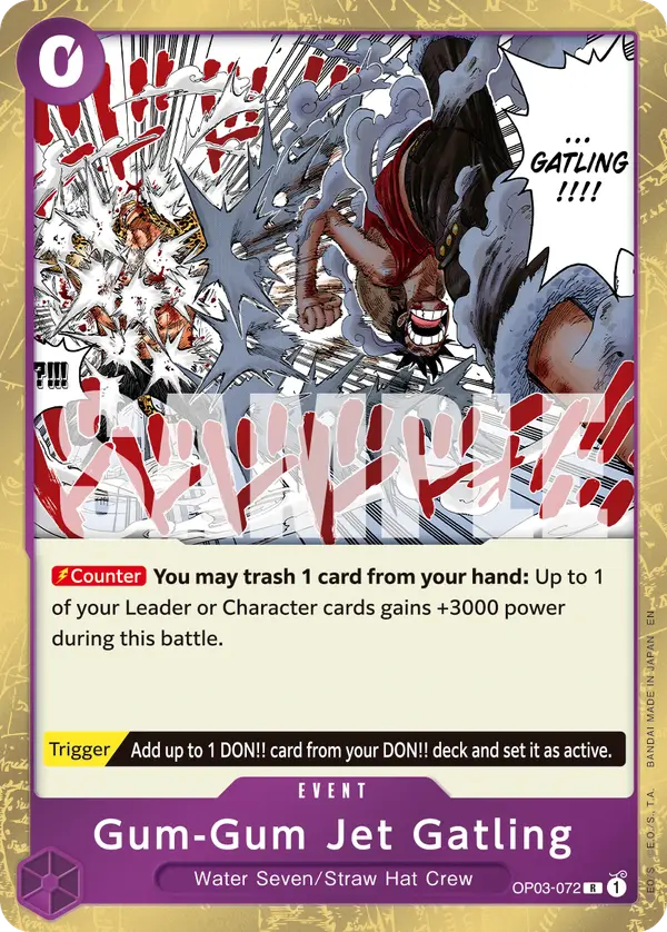 Gum-Gum Jet Gatling (Reprint), Premium Booster -The Best- Vol. 2 OP03-072