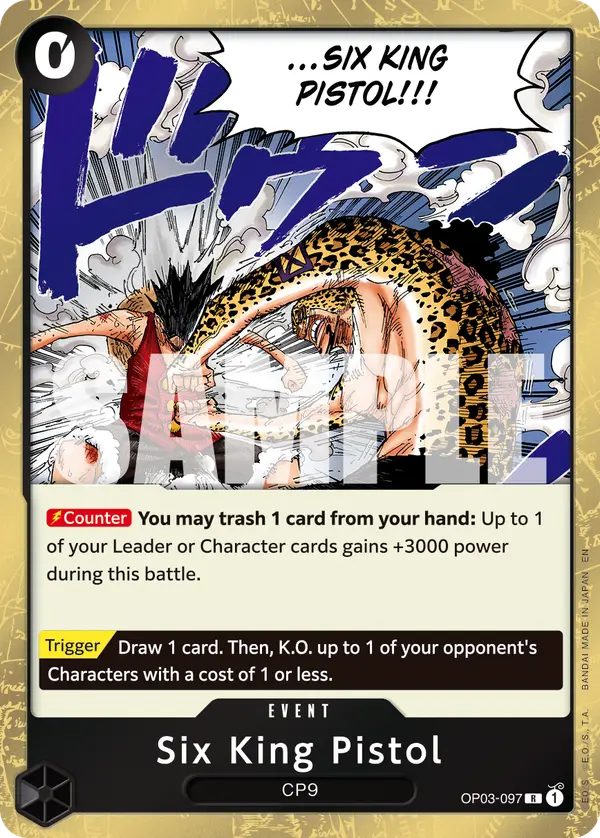 Six King Pistol (Reprint), Premium Booster -The Best- Vol. 2 OP03-097