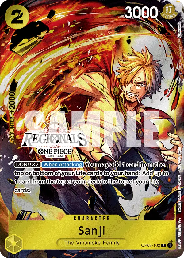 Sanji (Online Regional 2024 Finalist), One Piece Promotion Cards OP03-102