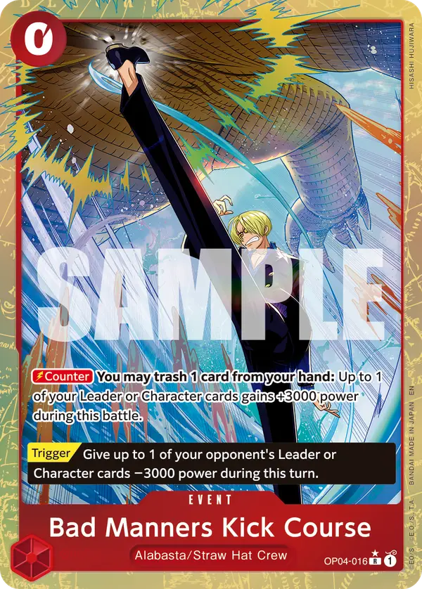 Bad Manners Kick Course (Alt Art), Premium Booster -The Best- Vol. 2 OP04-016