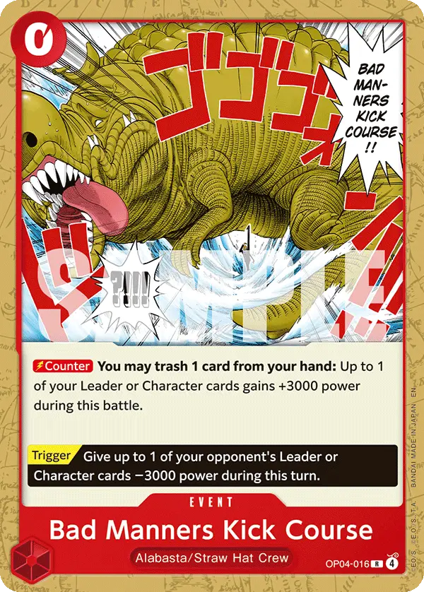 Bad Manners Kick Course, Starter Deck 31 RED Monkey.D.Luffy OP04-016