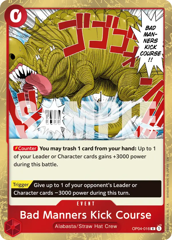 Bad Manners Kick Course (Reprint), Premium Booster -The Best- Vol. 2 OP04-016