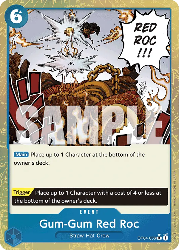 Gum-Gum Red Roc (Textured Foil), Premium Booster -The Best- OP04-056