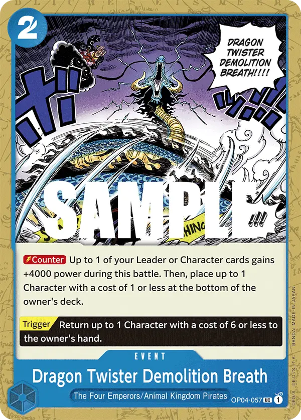 Dragon Twister Demolition Breath, Kingdoms of Intrigue OP04-057