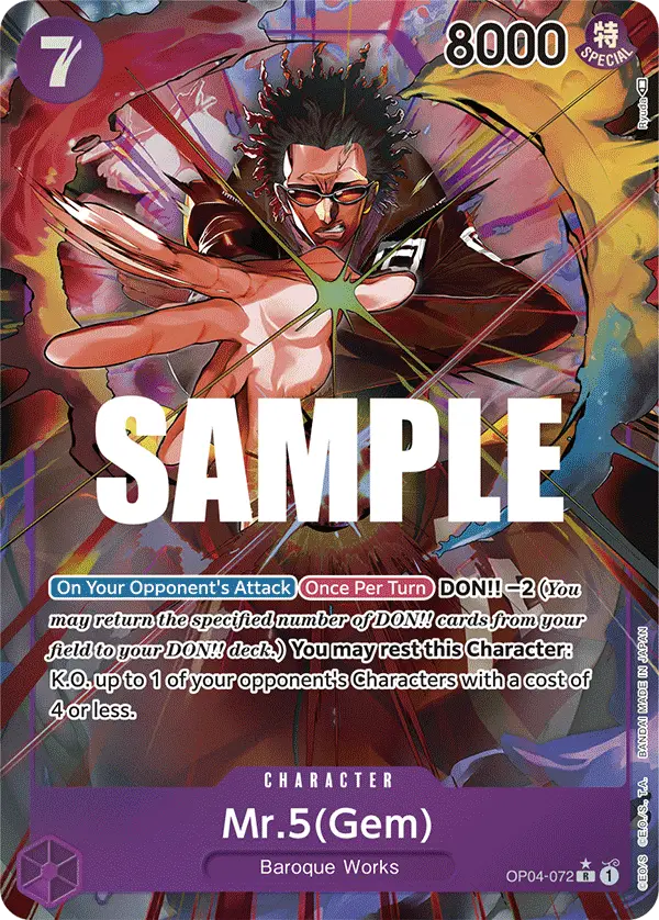 Mr.5 (Gem Alt Art), Kingdoms of Intrigue OP04-072