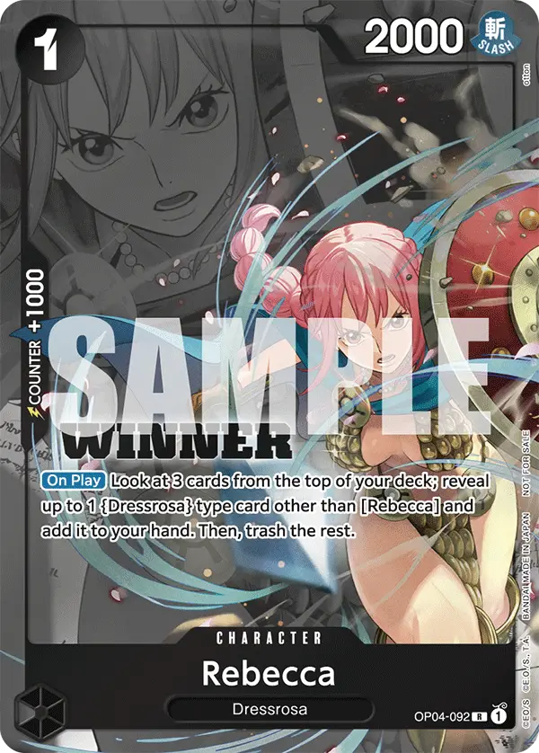 Rebecca (Winner Pack 2025 Vol. 2), One Piece Promotion Cards OP04-092