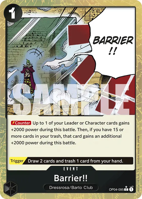 Barrier!! (Textured Foil), Premium Booster -The Best- OP04-095