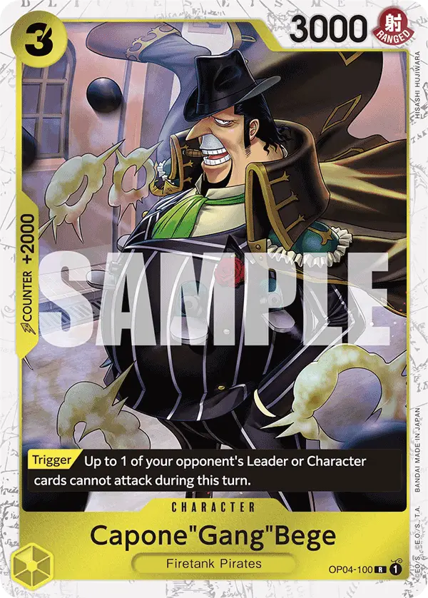 Capone"Gang"Bege (Jolly Roger Foil), Premium Booster -The Best- OP04-100