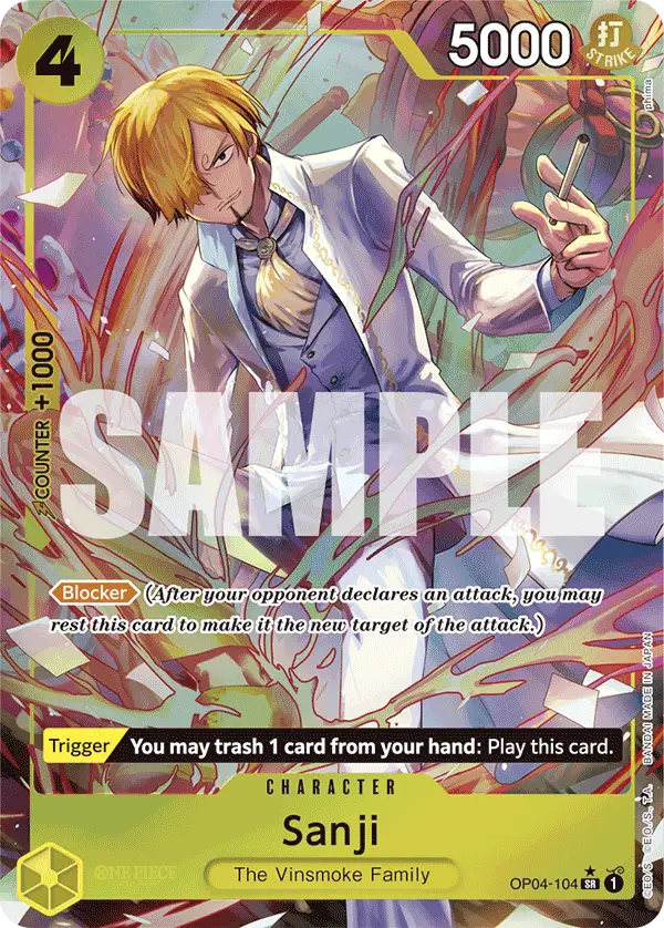 Sanji (Alt Art), Premium Booster -The Best- OP04-104