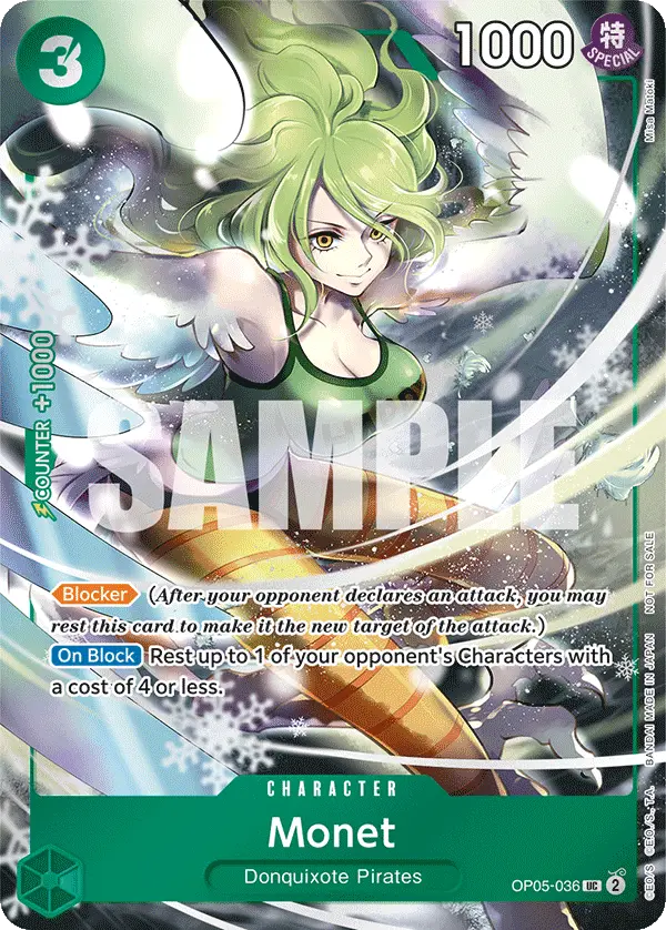 Monet (Event Pack Vol. 3), One Piece Promotion Cards OP05-036