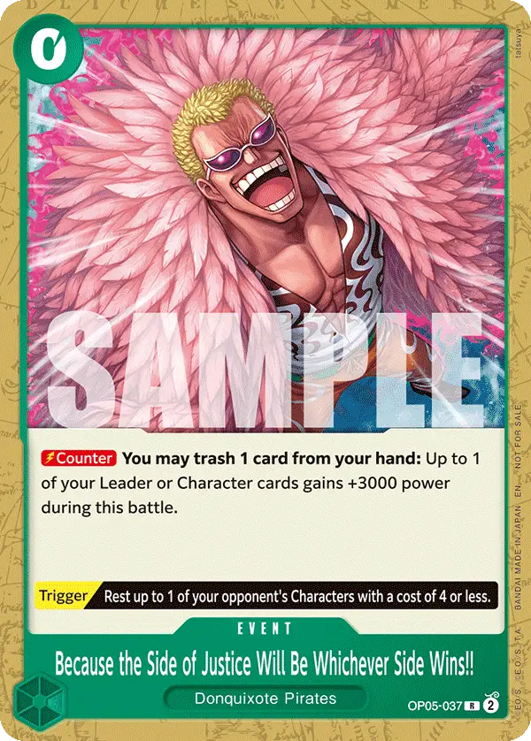 Because the Side of Justice Will Be Whichever Side Wins!! (Tournament Pack 2025 Vol. 4), One Piece Promotion Cards OP05-037