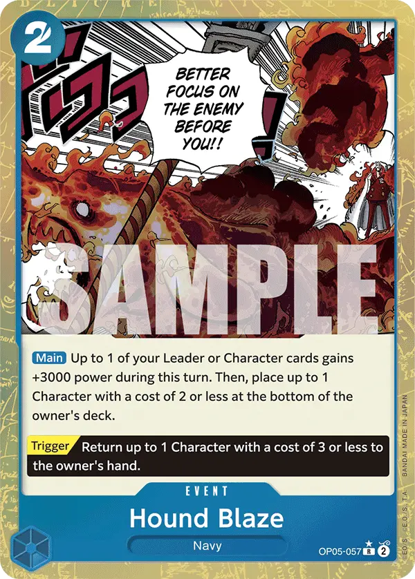Hound Blaze (Textured Foil), Premium Booster -The Best- OP05-057