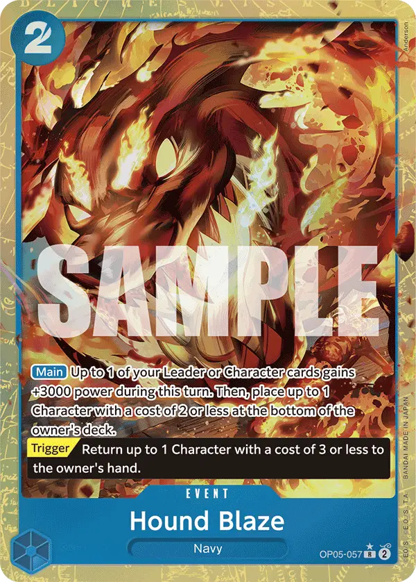 Hound Blaze (Alt Art), Premium Booster -The Best- OP05-057