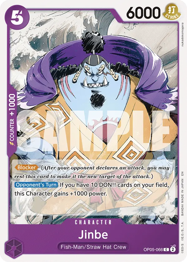 Jinbe (Reprint), Starter Deck 26 PURPLE/BLACK Monkey.D.Luffy OP05-066