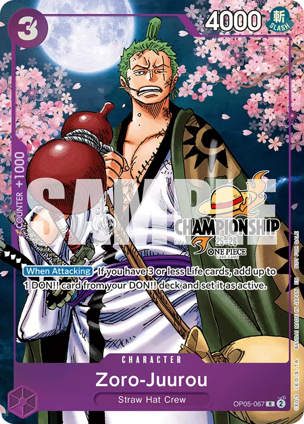 Zoro-Juurou (CS 25-26 Event Pack Finalist Ver.), One Piece Promotion Cards OP05-067
