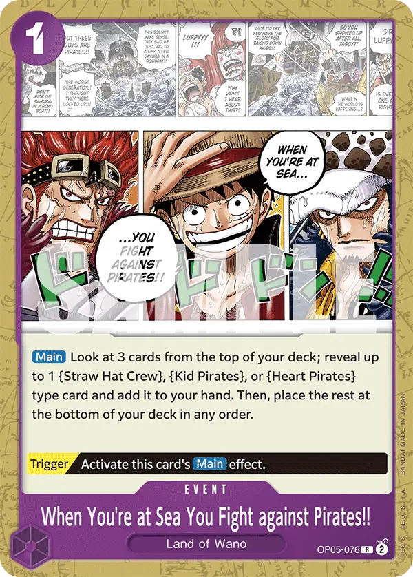 When You're at Sea You Fight against Pirates!!, Starter Deck 18 PURPLE Monkey.D.Luffy OP05-076