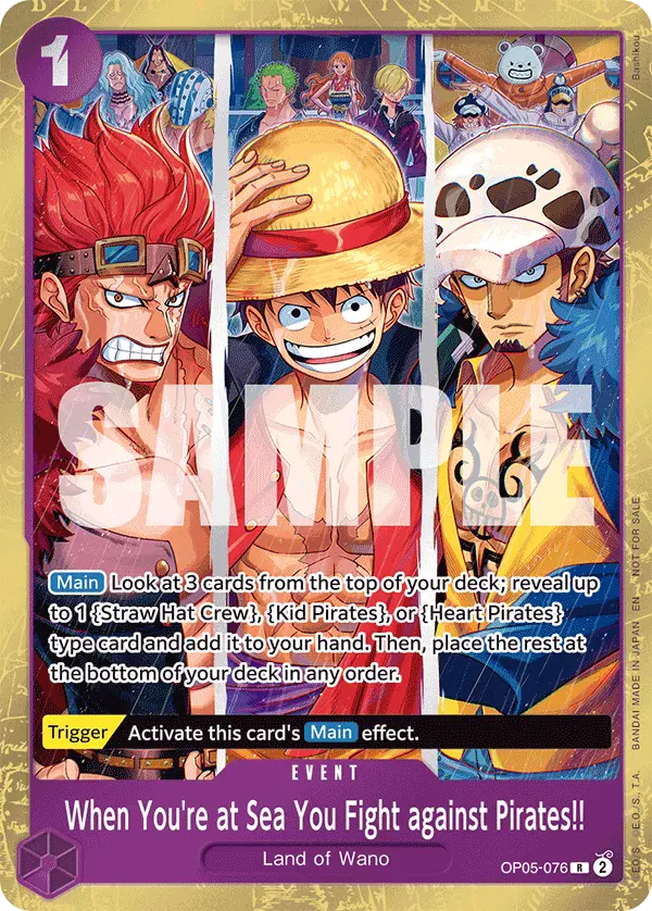 When You're at Sea You Fight against Pirates!! (2025 Pirates League Store Qualifier Winner), One Piece Promotion Cards OP05-076