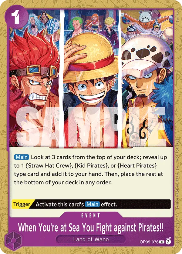 When You're at Sea You Fight against Pirates!! (2025 Pirates League Store Qualifier), One Piece Promotion Cards OP05-076
