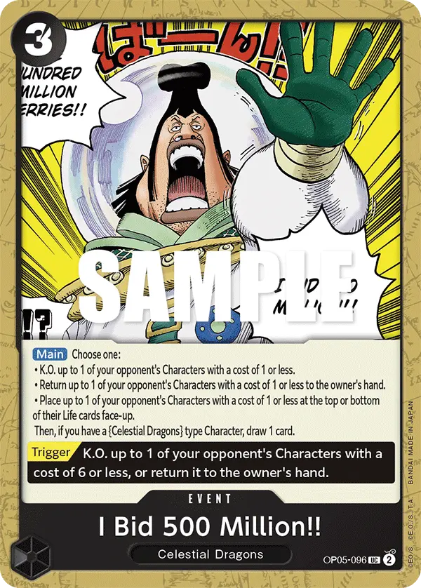 I Bid 500 Million!!, Awakening of the New Era OP05-096