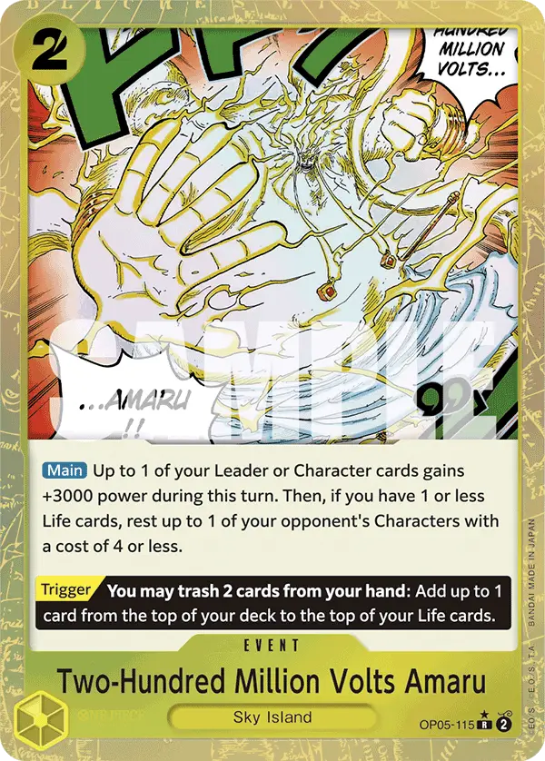 Two-Hundred Million Volts Amaru (Textured Foil), Premium Booster -The Best- OP05-115