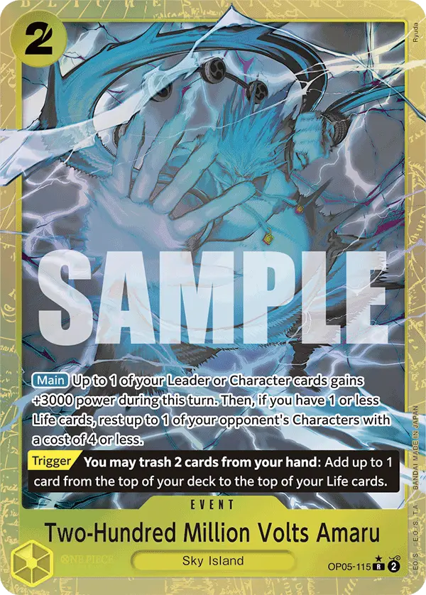 Two-Hundred Million Volts Amaru (Alt Art), Premium Booster -The Best- OP05-115