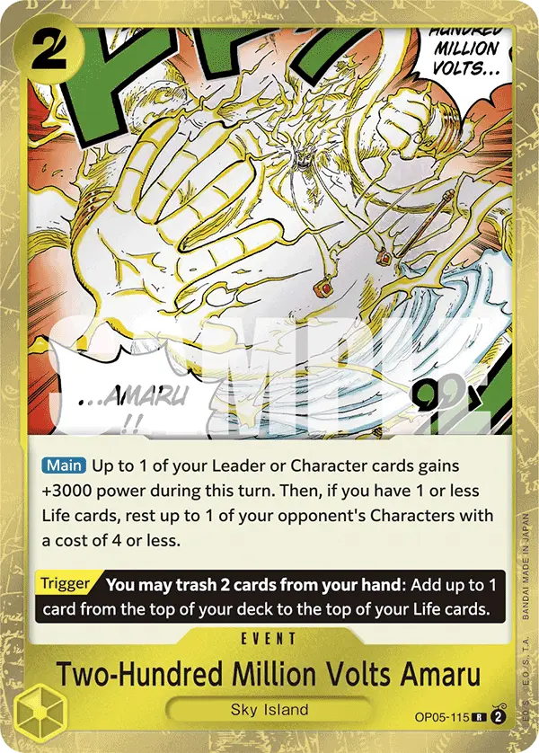 Two-Hundred Million Volts Amaru (Jolly Roger Foil), Premium Booster -The Best- OP05-115