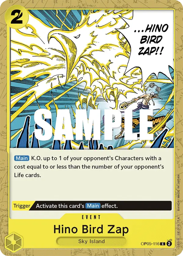 Hino Bird Zap, Awakening of the New Era OP05-116