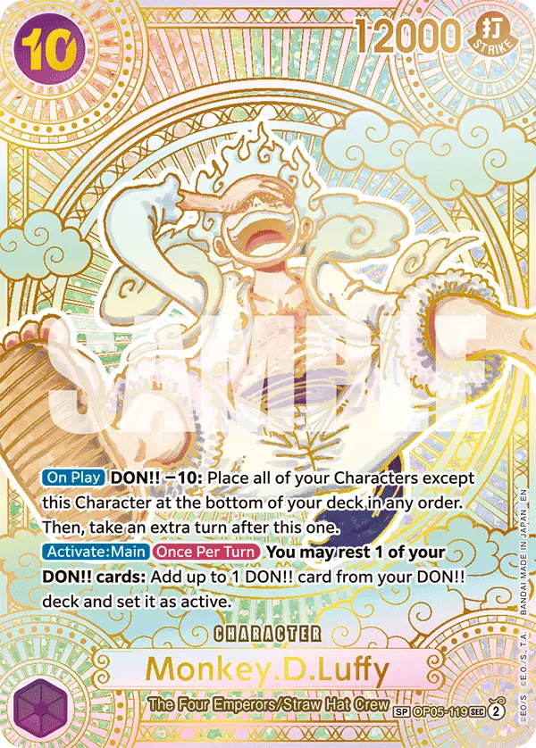 Monkey.D.Luffy (SP Gold), A Fist of Divine Speed OP05-119