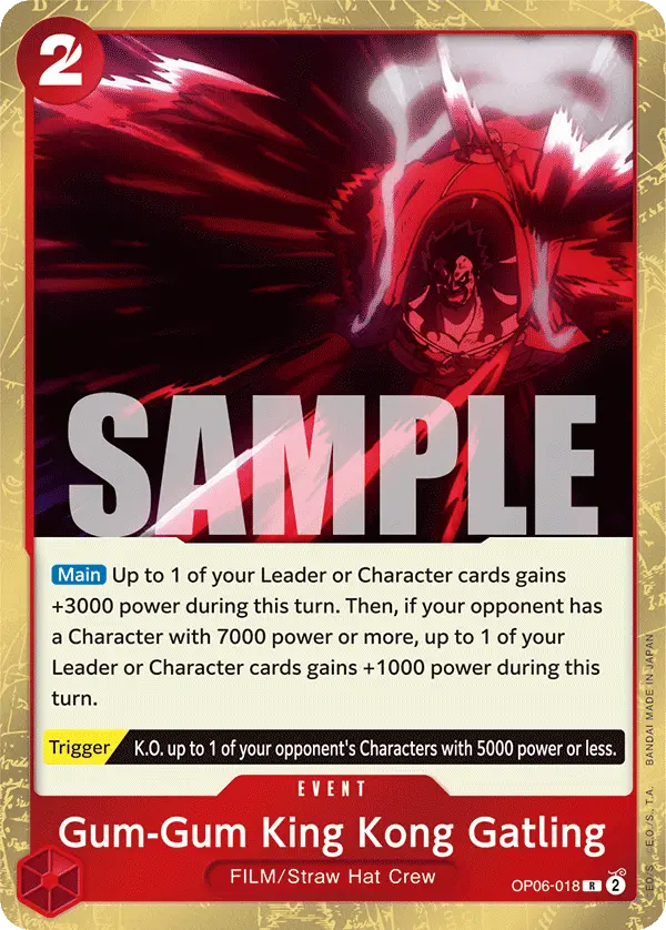 Gum-Gum King Kong Gatling, Wings of the Captain OP06-018