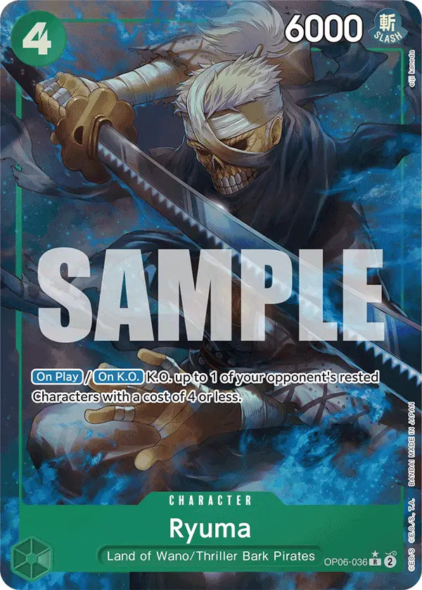 Ryuma (Full Art), Premium Booster -The Best- OP06-036