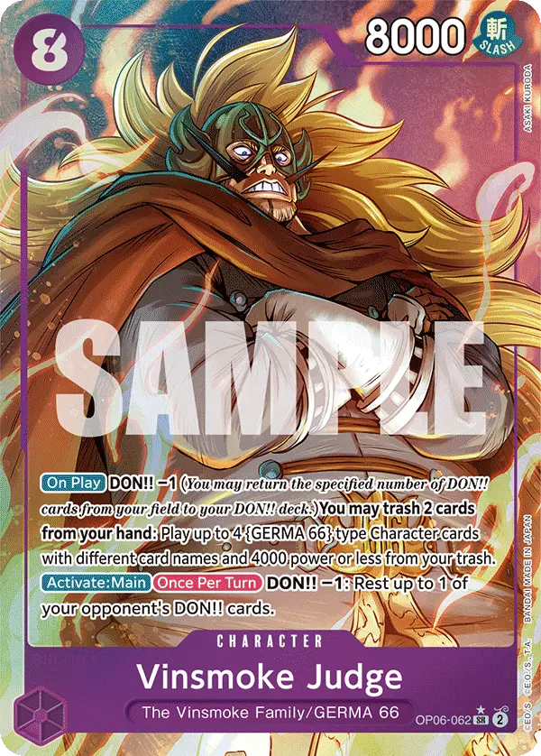 Vinsmoke Judge (Alt Art), Wings of the Captain OP06-062