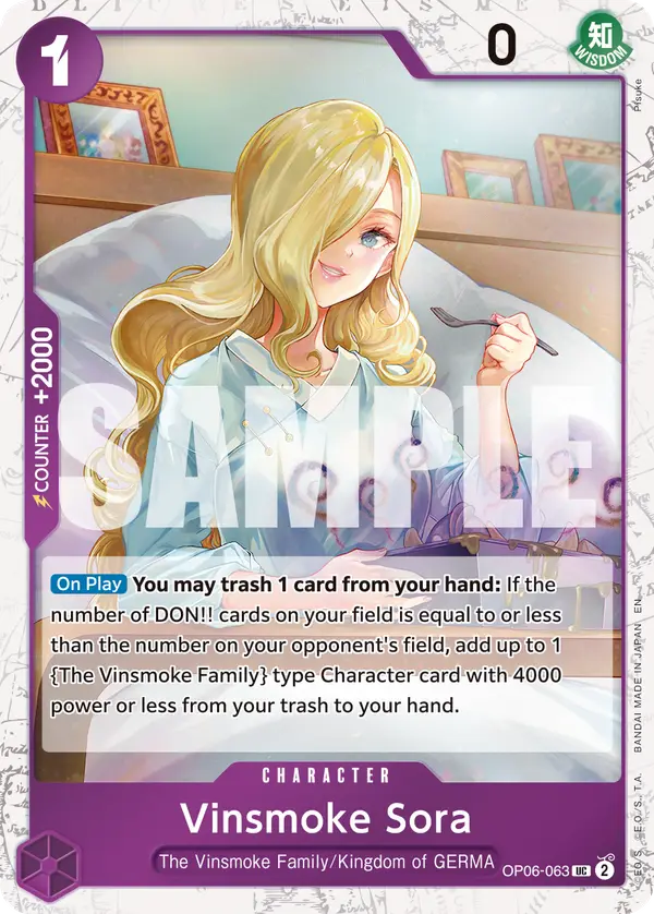 Vinsmoke Sora (Pirate Foil), Premium Booster -The Best- Vol. 2 OP06-063
