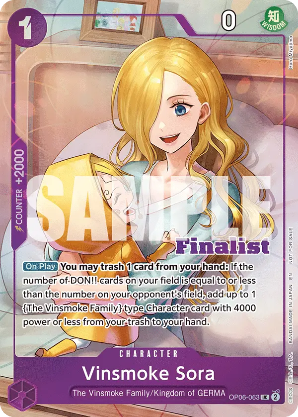 Vinsmoke Sora (CS 25-26 Finalist Card Set 2), One Piece Promotion Cards OP06-063