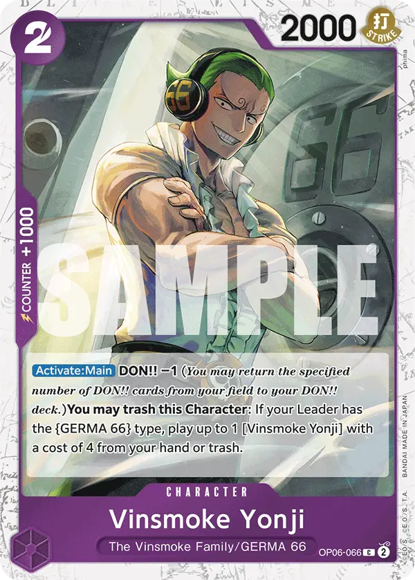 Vinsmoke Yonji (Jolly Roger Foil), Premium Booster -The Best- OP06-066