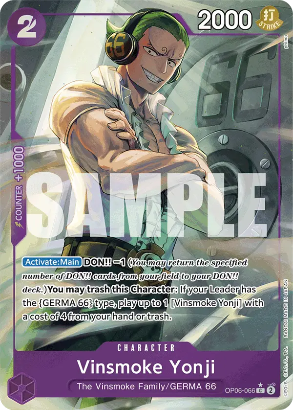 Vinsmoke Yonji (Full Art), Premium Booster -The Best- OP06-066