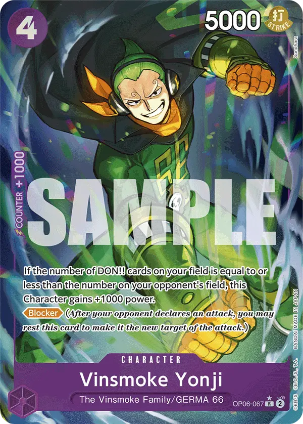 Vinsmoke Yonji (Full Art), Premium Booster -The Best- OP06-067