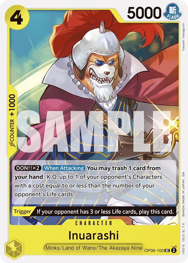 Inuarashi (Reprint), Starter Deck 28 GREEN/YELLOW Yamato OP06-100