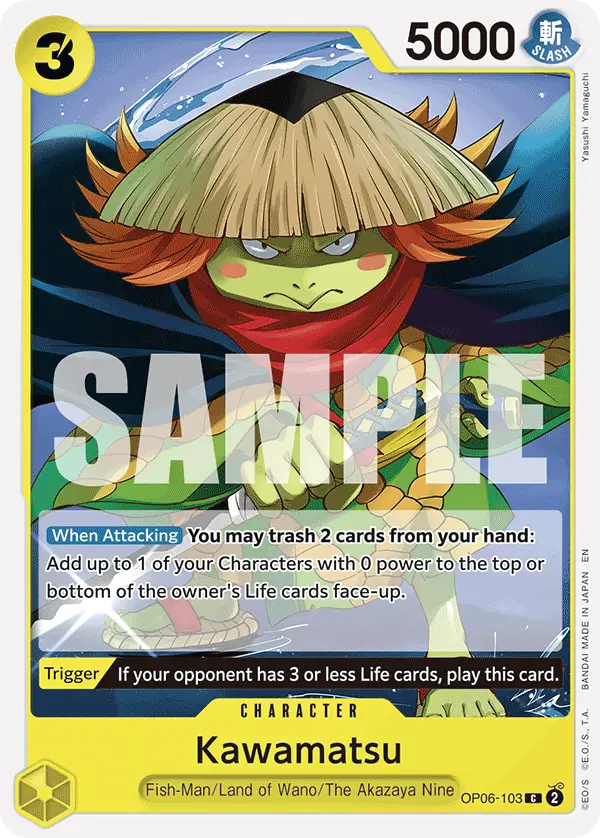Kawamatsu (Reprint), Starter Deck 28 GREEN/YELLOW Yamato OP06-103